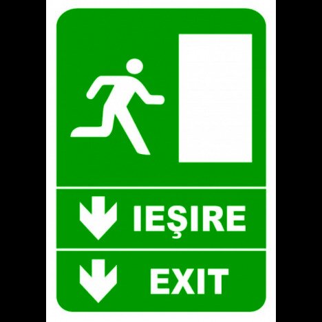 Indicator iesire exit directie in  jos